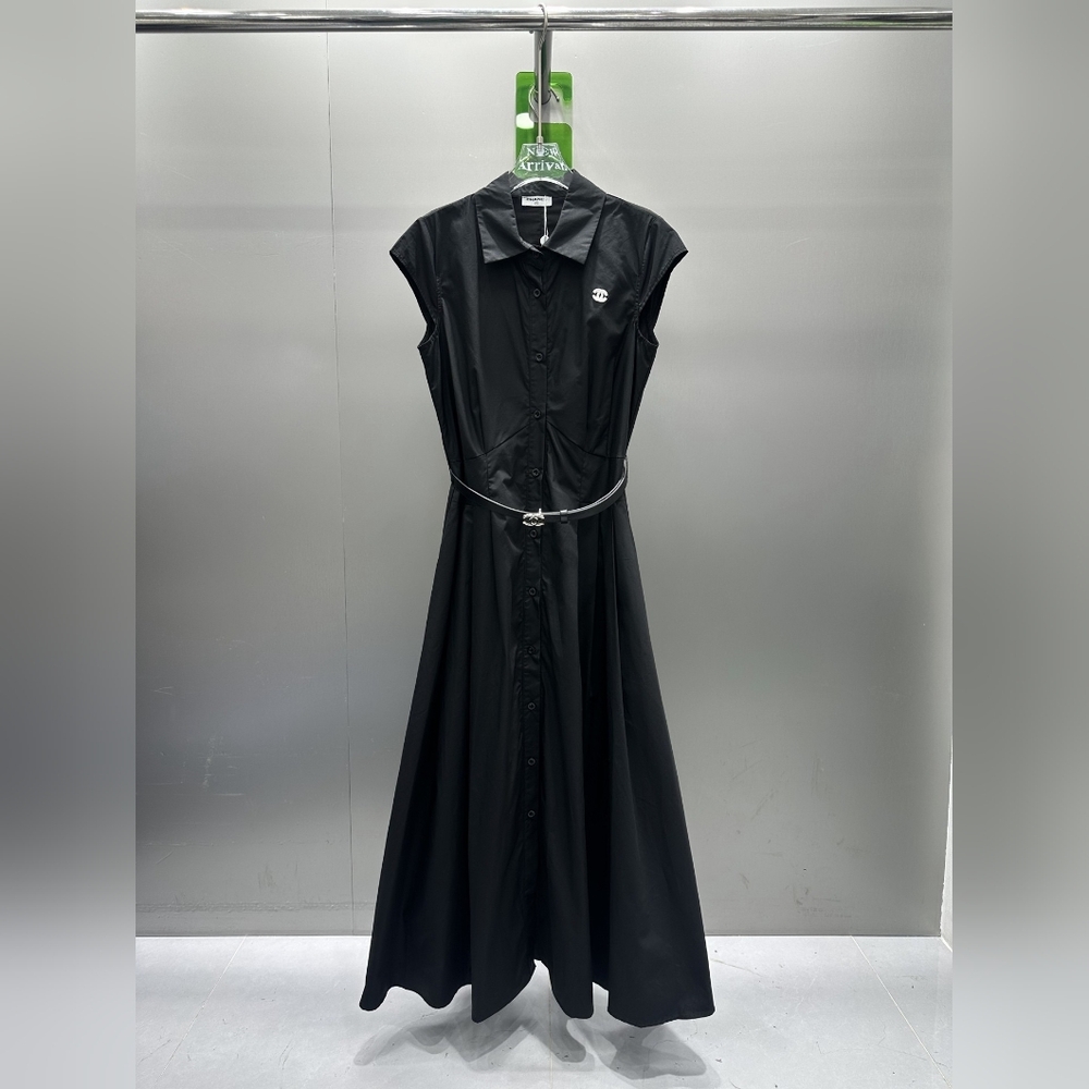 Chanel sleeveless belt blouse dress